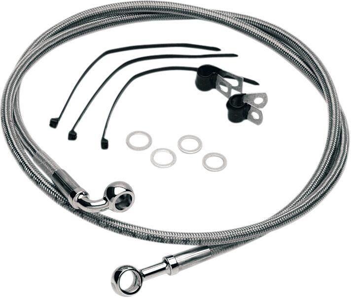 Drag Specialties Stainless Steel Brake Hose Kit For Harley Davidson FLST 1340 1987-1990 Front