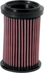 K&N High Flow Air Filter For Ducati Monster 1100 2009-2010 - Black Red