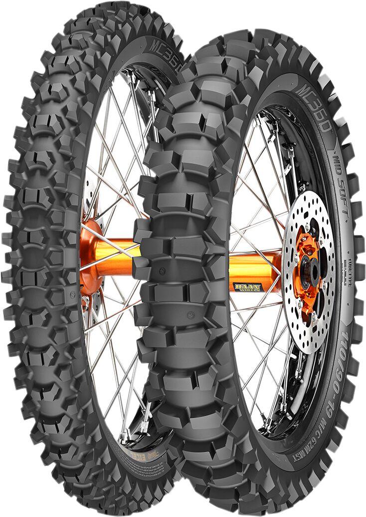 Metzeler MC360 Mid-Soft Rear Tyre Blackwall  62M 120 80-18"