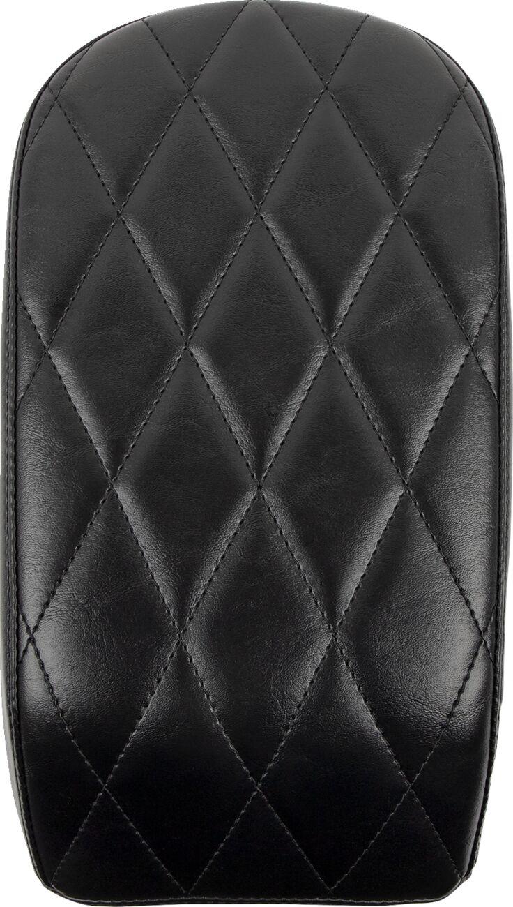 LE Pera Bare Bones Series Pillion Pad For Harley Davidson FLDE 1750 ABS 2018-2020 Black Diamond Stitching - Black