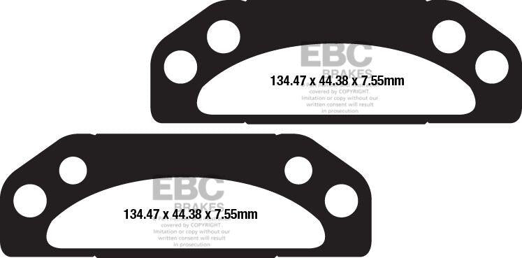 EBC TT Sport Carbon Fusion Brake Pads For Polaris Ranger 1000 4X4 Diesel 2015-2017 Parking Brake