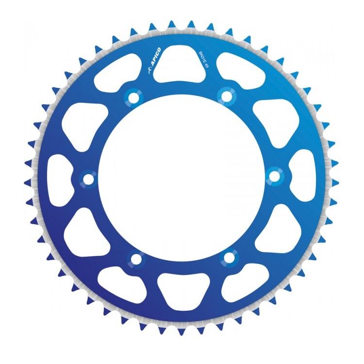 Apico Rear Sprocket Evolite For Yamaha YZ65 2018-2025 45T Blue