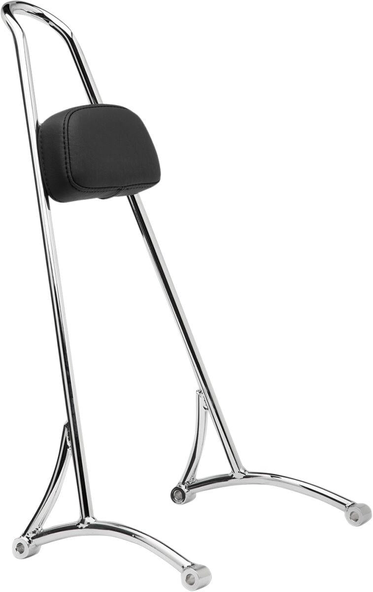 Burly 20" Tall Sissy Bar For Harley Davidson XL 1200 C 2004-2020 - Chrome