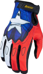 Icon Hooligan CE Tejas Libre Gloves - Black Blue Red White