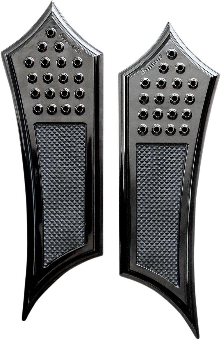 Accutronix Front Floorboards For Harley Davidson FLHR 1340 1994-1998 Drilled - Black