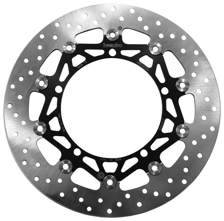 Brembo Oro Prime Line Floating Brake Disc For Triumph Speed Triple 1050 ABS - Black/Silver/Stainless Steel