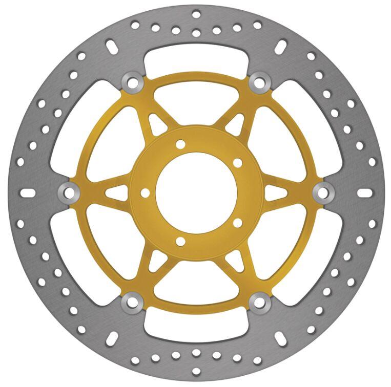 EBC X-Series Brake Disc For Ducati Diavel V4 1200 ABS 2023-2026 Fits Front Left Or Right - Gold/Silver/Stainless Steel
