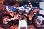 Tecnosel Team Yamaha Seat Cover For Yamaha YZ125 1996-2001 - Blue/White