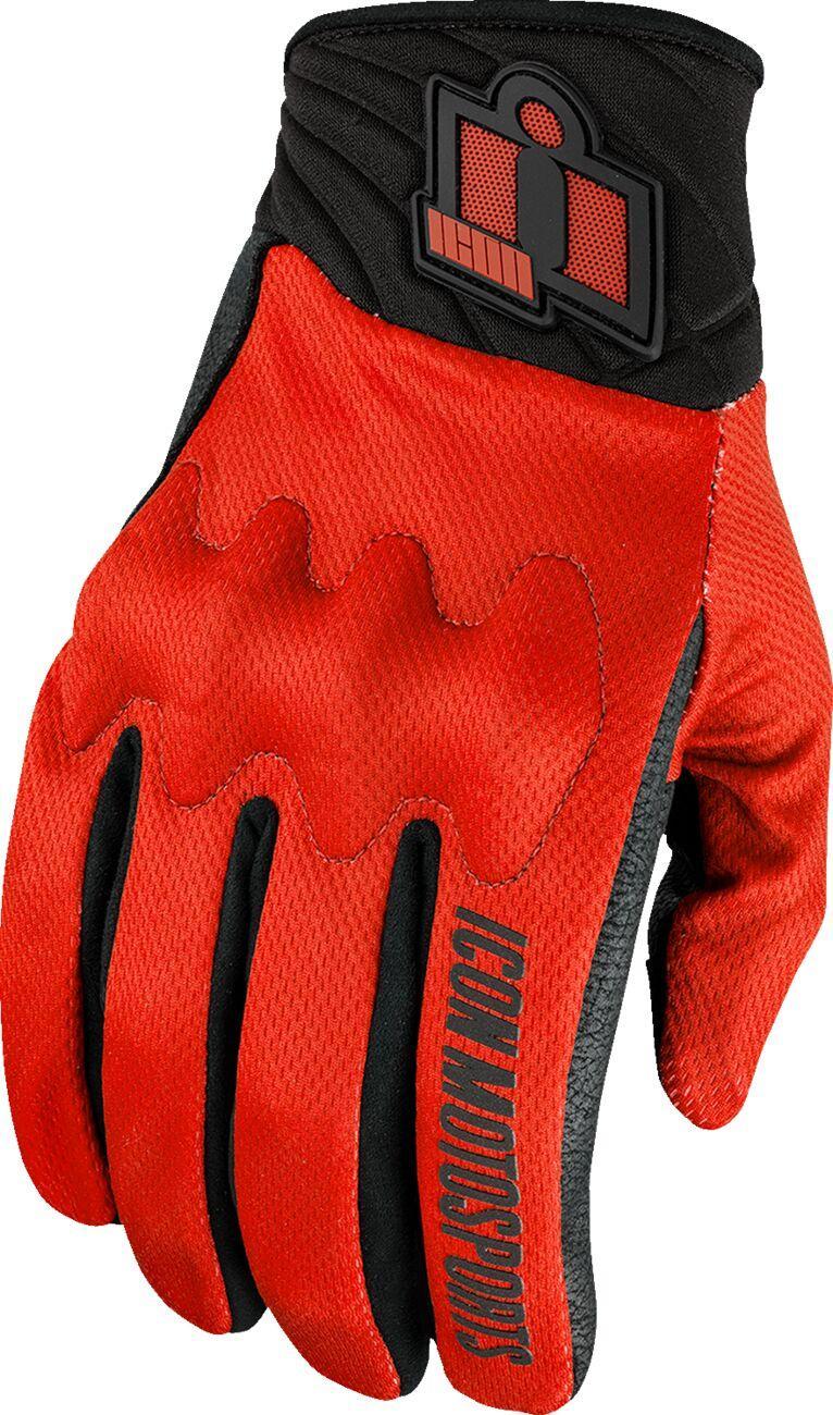 Icon Anthem3 Gloves - Black/Red