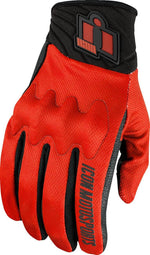 Icon Anthem3 Gloves - Black/Red