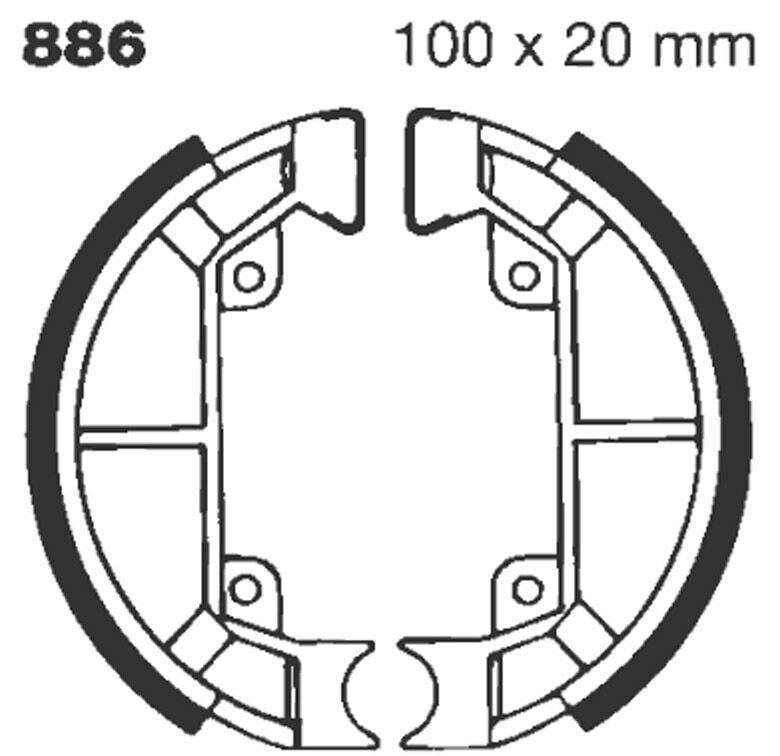 EBC Standard Brake Shoes For Piaggio Quartz 50 1992-1996 Rear