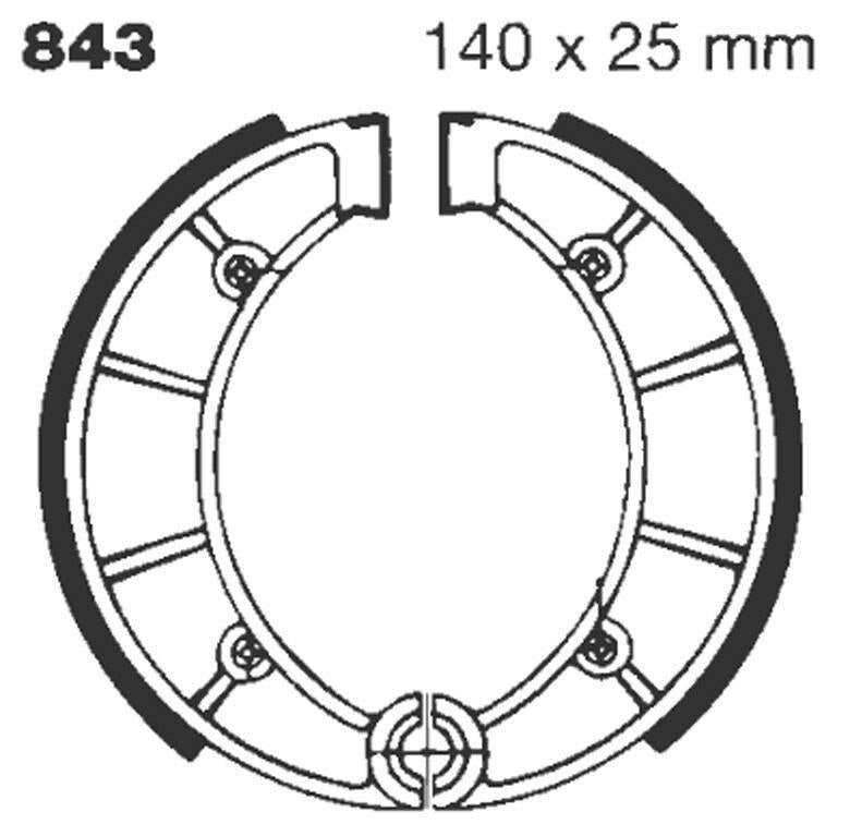 EBC G Grooved Brake Shoes For Gilera Arcore 125 1973-1977 Front