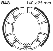 EBC G Grooved Brake Shoes For Gilera Arcore 125 1973-1977 Front