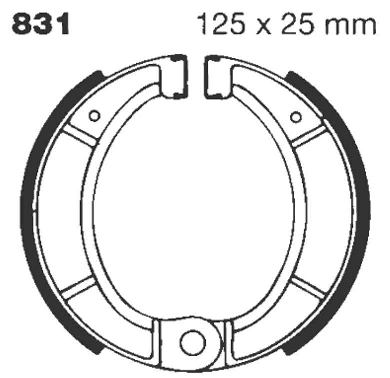 EBC G Grooved Brake Shoes For Bultaco Lobito 175 1966-1968 Fit Front Or Rear