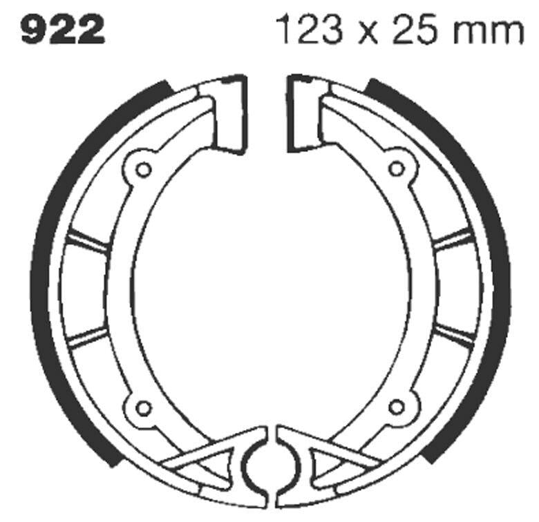 EBC Standard Brake Shoes For Gilera Arcore 125 1973-1977 Rear