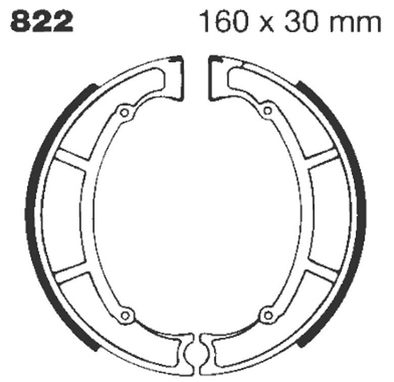EBC G Grooved Brake Shoes For Maico F 100 Piccolo 1934-1950 Rear