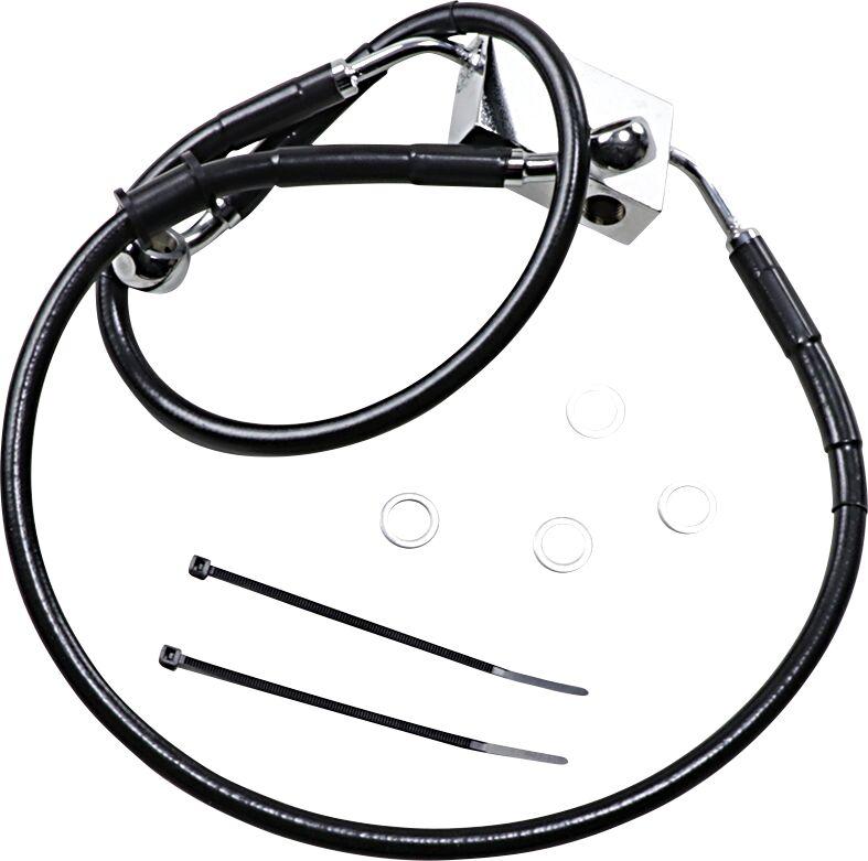 Drag Specialties Extended Length Brake Hose For Harley Davidson XL 1200 X 2014-2020 +10.2 cm Front - Black