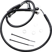 Drag Specialties Extended Length Brake Hose For Harley Davidson XL 1200 X 2014-2020 +10.2 cm Front - Black