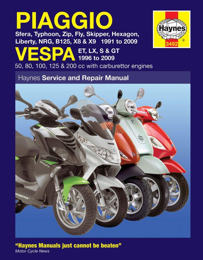 Haynes Service Manual For Piaggio Beverly 125 2002-2003