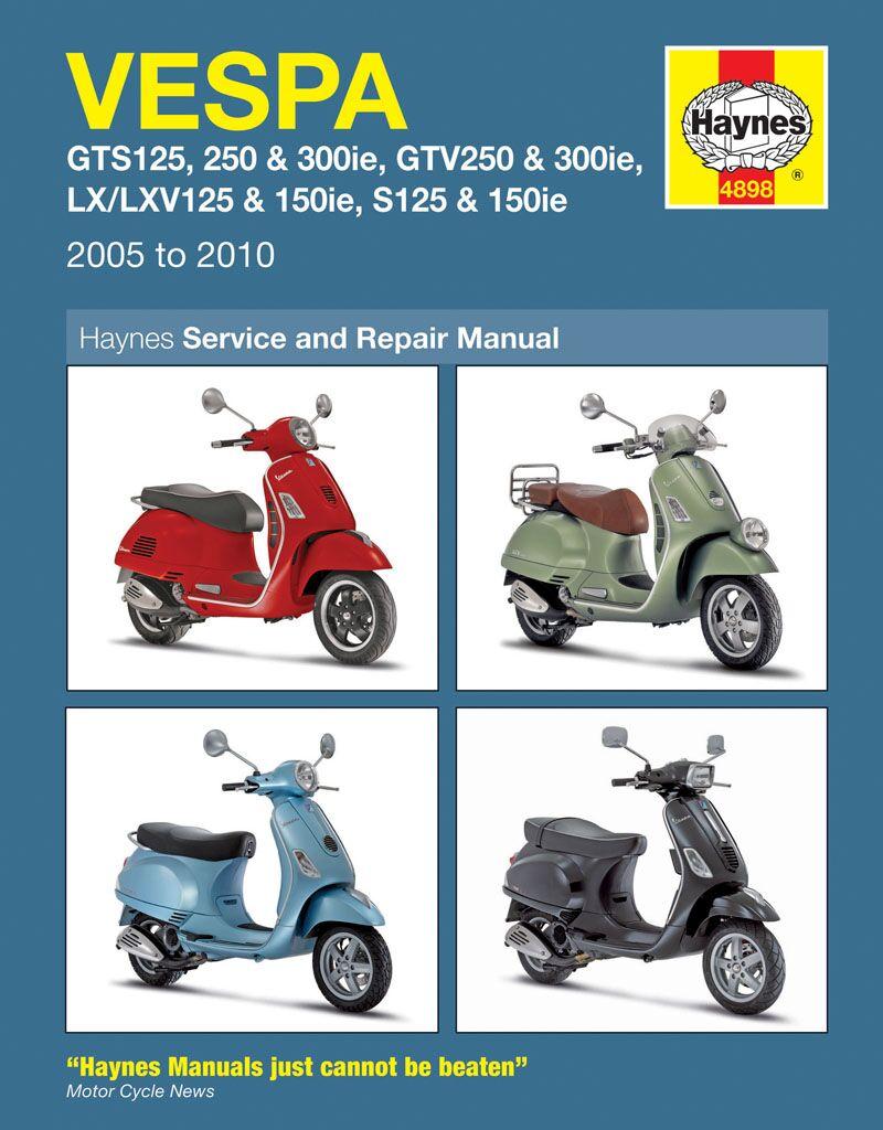 Haynes Service Manual For Vespa GTS 125 2009-2010