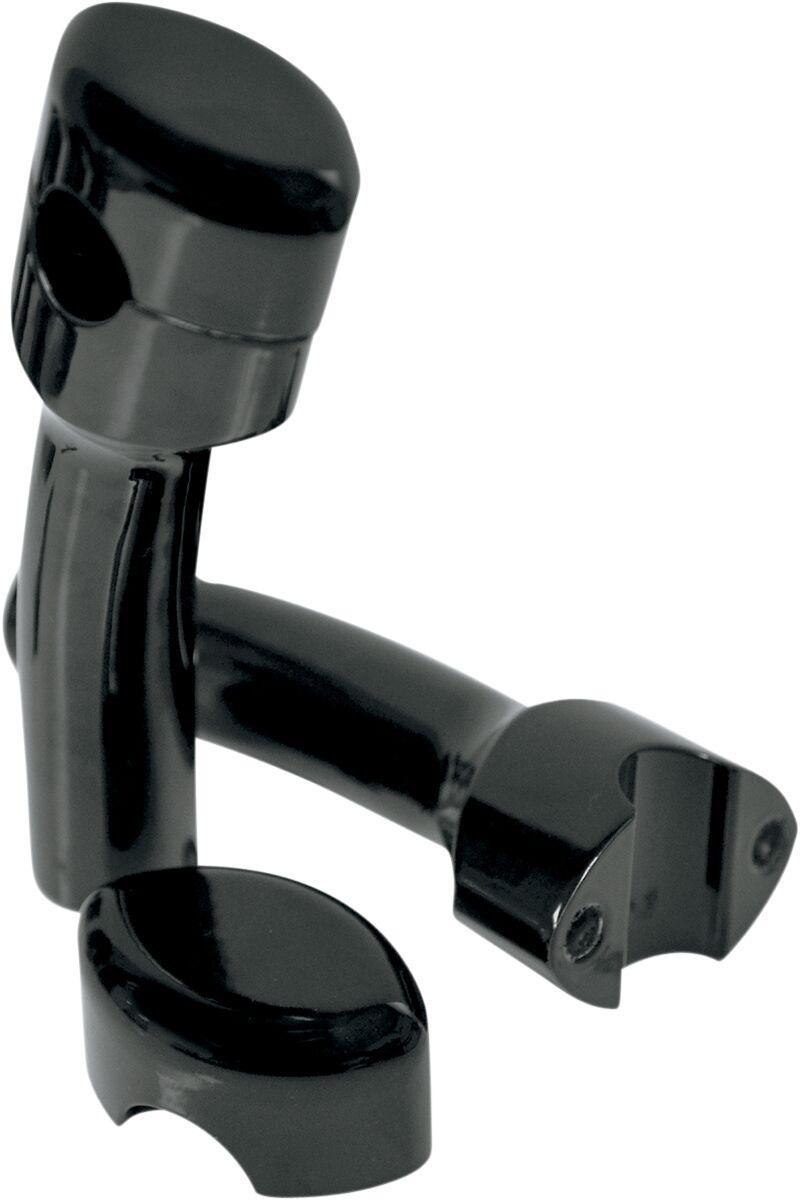 LA Choppers Hefty Smooth Handlebar Risers for 1-1/4" Handlebars For Suzuki C 50 2005-2025 14 cm (5-1/2") - Black