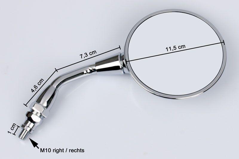 Emgo Mirror For Moto Guzzi California 1100 ALU 2002-2004 Right - Chrome