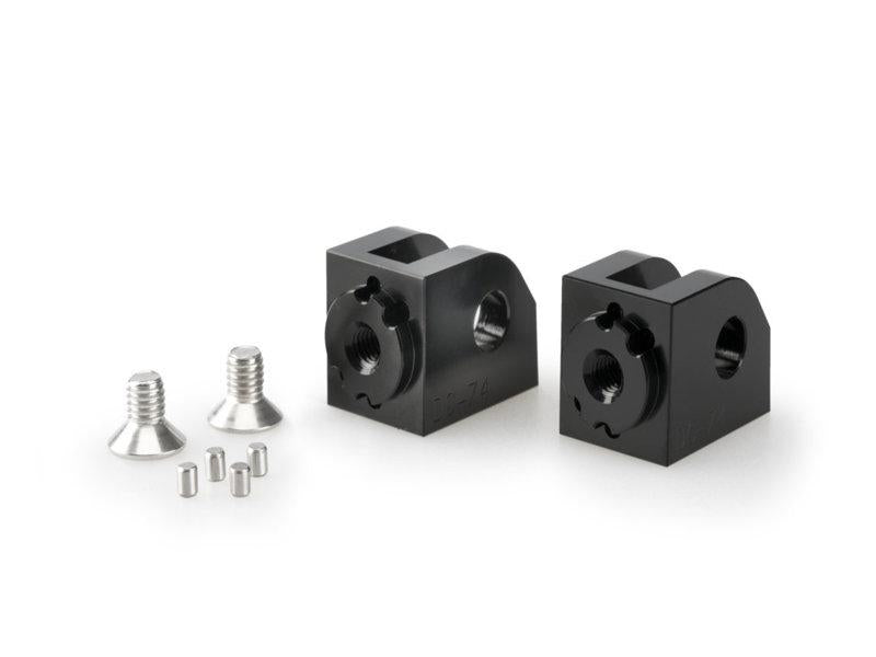 Puig Adjustable Footpeg Adaptors For Yamaha MT-07 25 - Black