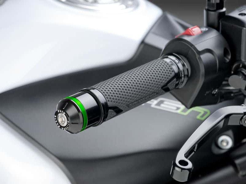Puig Short Bar End Weights With Coloured Rim For Yamaha MT-07 Tracer 2016-2017 - Black
