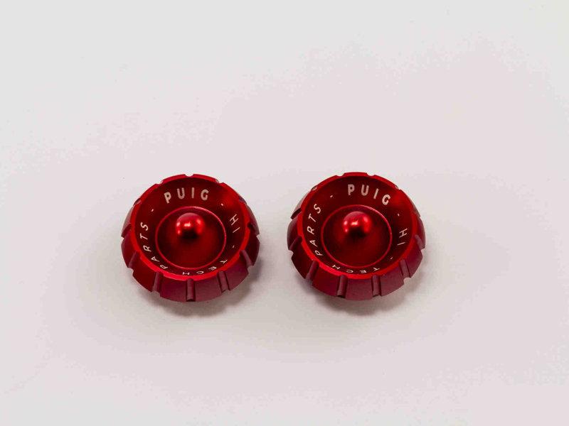 Puig Thruster Bar End Caps For KTM 125 Duke 2011-2023 - Red
