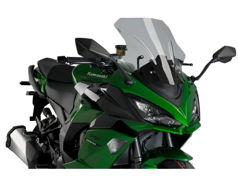 Puig Racing Screen For Kawasaki Ninja 1000 SX 2020-2024 - Light Smoke