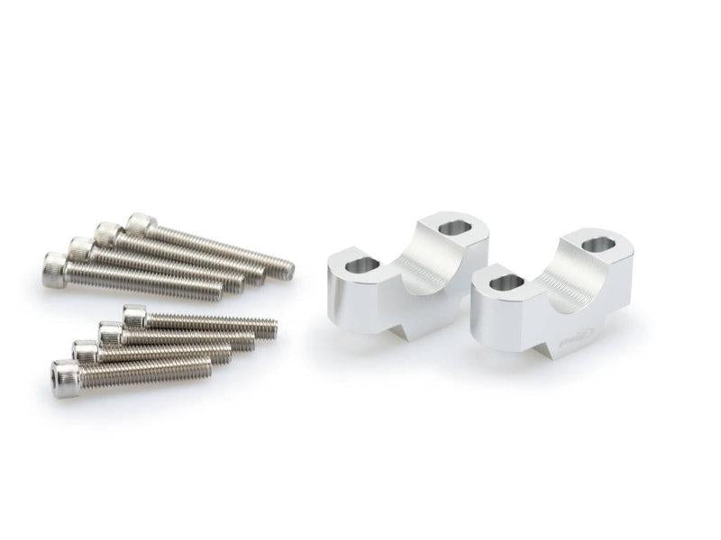 Puig 20mm Handlebar Risers For 29mm Bars For KTM 1290 Super Adventure R 2021-2024 - Silver