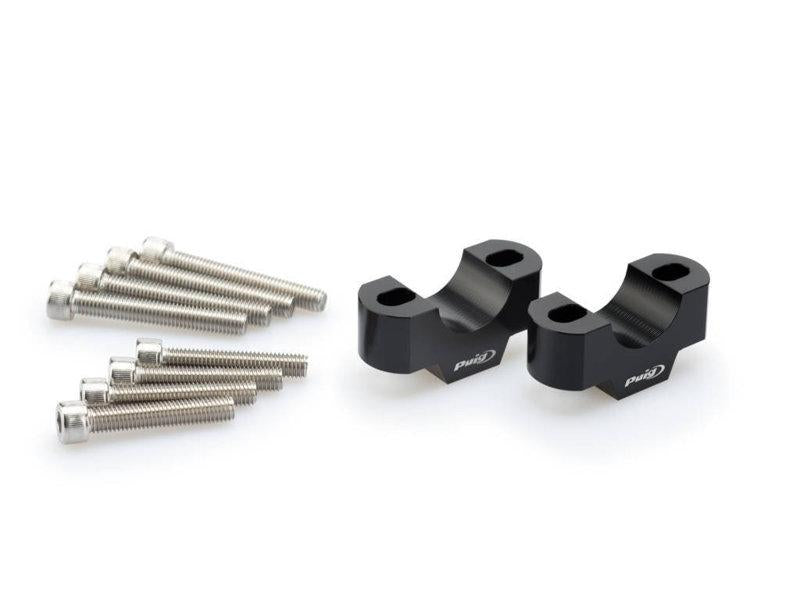 Puig 20mm Handlebar Risers For 29mm Bars For KTM 1290 Super Adventure R 2021-2024 - Black