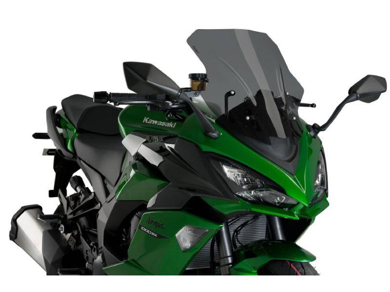 Puig Racing Screen For Kawasaki Ninja 1000 SX 2020-2024 - Dark Smoke