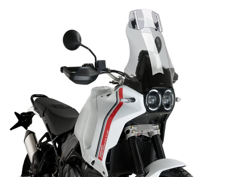 Puig Touring Screen With Extender For Ducati DesertX 2022-2025 - Light Smoke