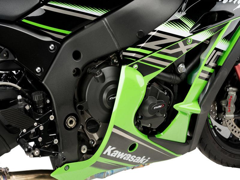 Puig Championship Engine Cover Track For Kawasaki ZX-10R 2011-2025 - Black