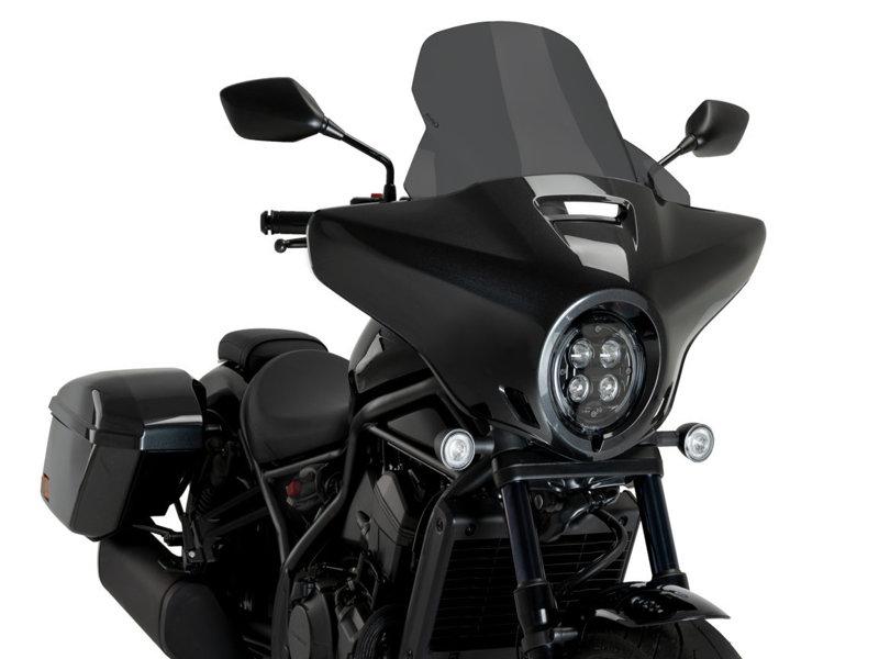 Puig Batwing Touring Screen For Honda CMX1100T Rebel 2023-2025 - Dark Smoke
