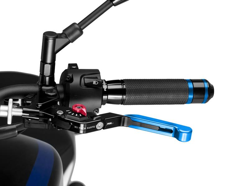 Puig Extendable Folding V3 Clutch Lever For Ducati 1098 2007-2008 - Blue Extender With Red Selector