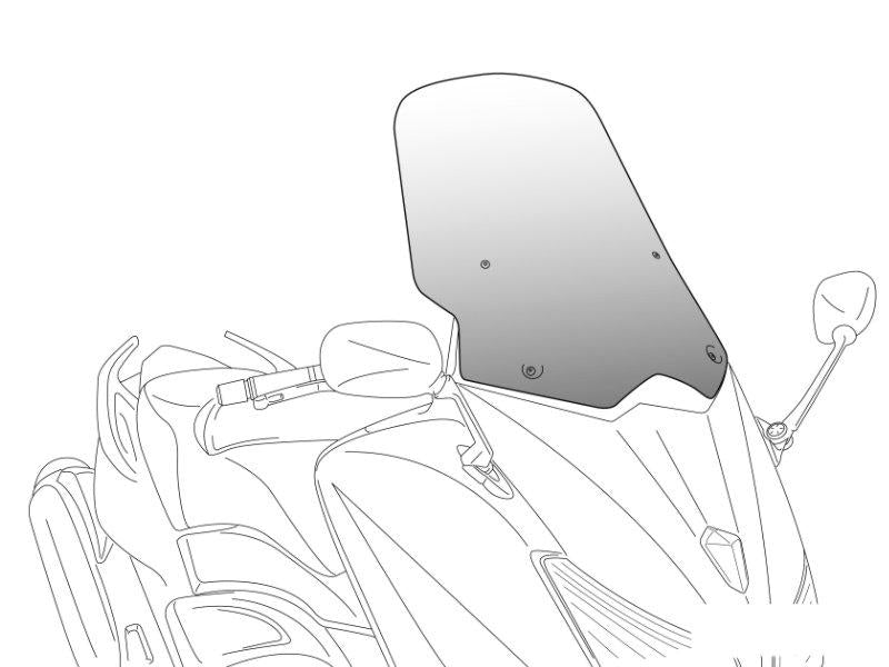 Puig V-Tech Line Touring Screen For Honda Forza 750 2021-2024 - Light Smoke