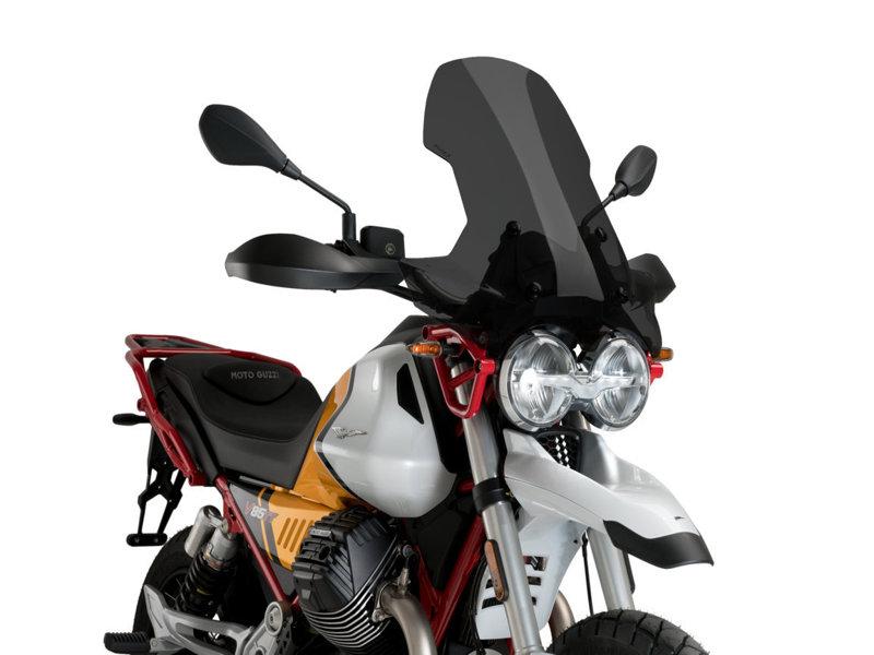 Puig Touring Screen For Moto Guzzi V85 Evocative Graphics 2021-2023 - Dark Smoke