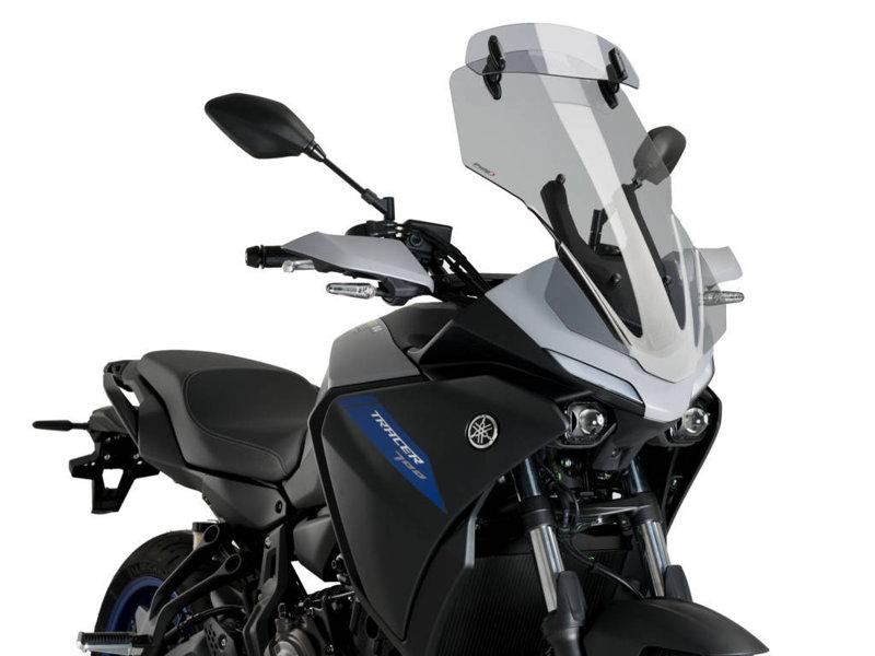Puig Touring Screen With Extender For Yamaha Tracer 7 2021-2025 - Light Smoke