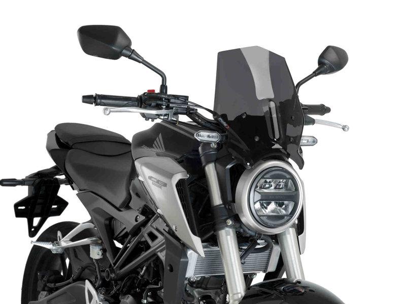 Puig New Generation Sport Screen For Honda CB125 R Neo Sports Cafe 2018-2023 - Dark Smoke