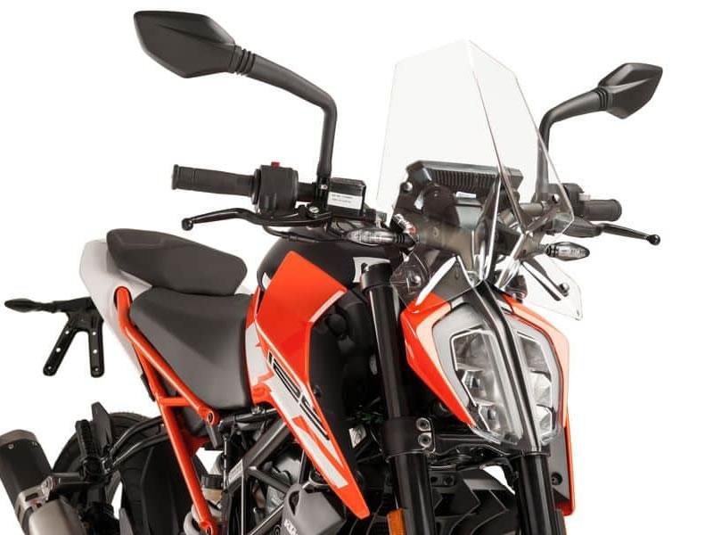 Puig New Generation Sport Screen For KTM 125 Duke 2017-2023 - Clear