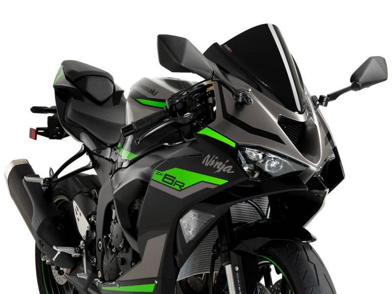 Puig R-Racer Screen For Kawasaki ZX-6R 636 2024-2025 - Black