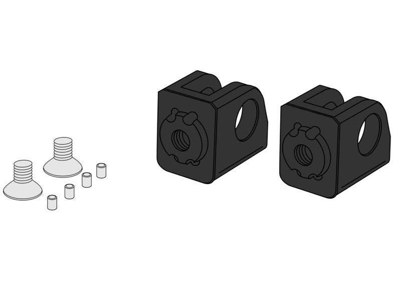 Puig Pillion Adjustable Footpeg Adaptors For Suzuki GSX 8R 2024-2025 - Black