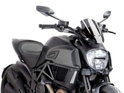 Puig New Generation Adjustable Sport Screen For Ducati Diavel 1200 2014-2016 - Dark Smoke
