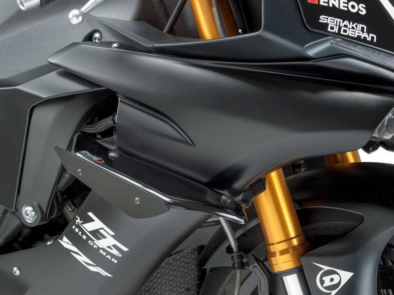 Puig Sport Downforce Spoilers For Yamaha YZF R1 2015-2019 - Black