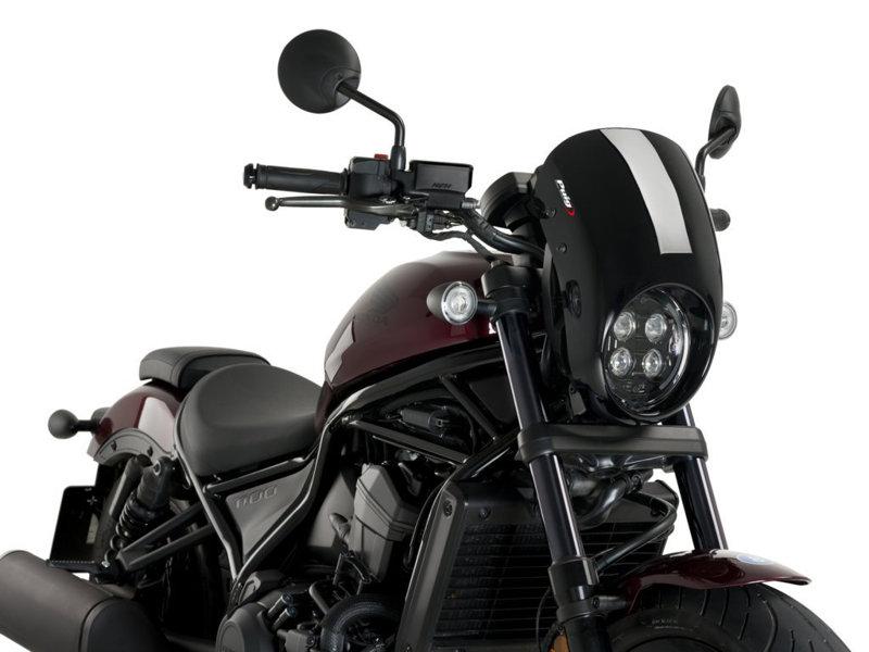 Puig Anarchy Semi Fairing For Honda CL500 2023-2025 - Matt Black