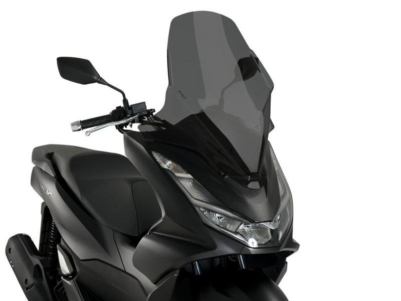 Puig V-Tech Line Touring Screen For Honda PCX 125 2021-2024 - Dark Smoke