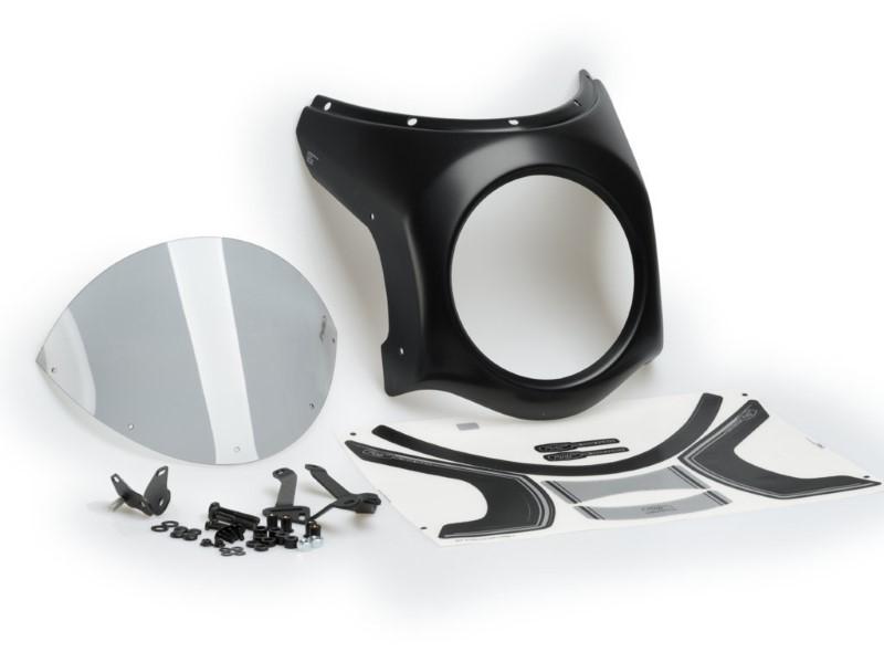 Puig Retro Black Semi Fairing & Screen 195mm For Mash Black Seven - Light Smoke