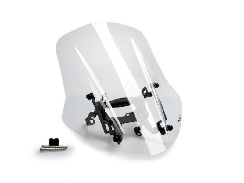 Puig New Generation Adjustable Touring Screen For Ducati Diavel 1260 2019-2023 - Clear